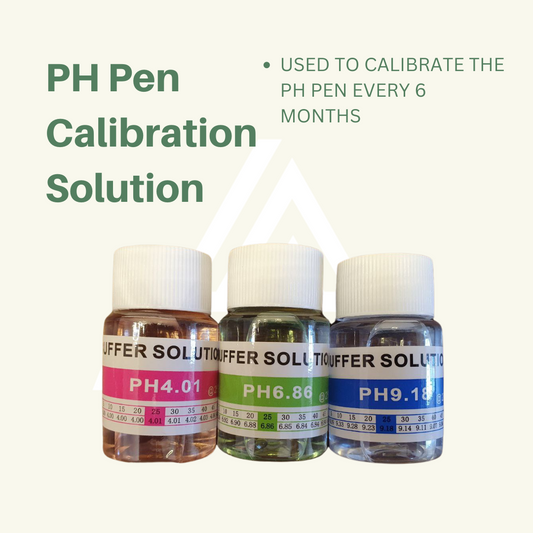pH pen calibration solutions