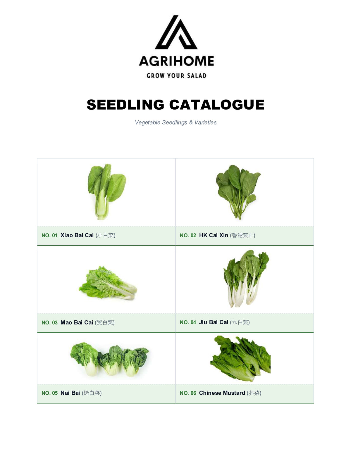 Seedling Order (Home FarmWall)
