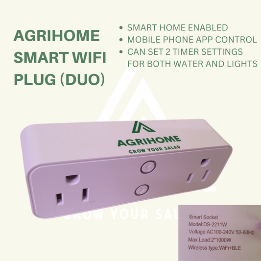 Agrihome Smart WIFI Duo Plug (For farmTower)