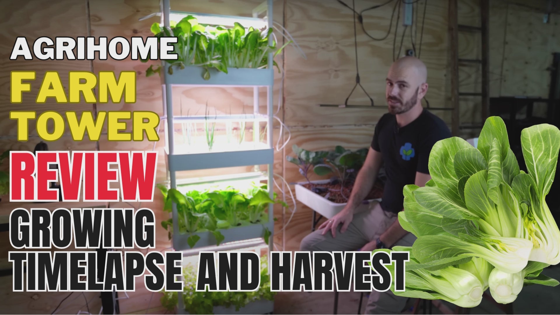 Load video: agrihome farmtower grow timelapse and harvest 4 weeks